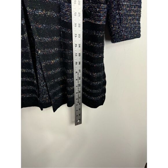 Ming Wang Womens Knit Button Front Long Cardigan Sweater Black Small - Picture 4 of 8